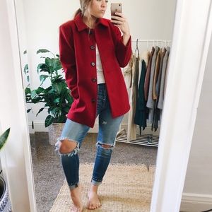 Vintage • Red Wool Coat